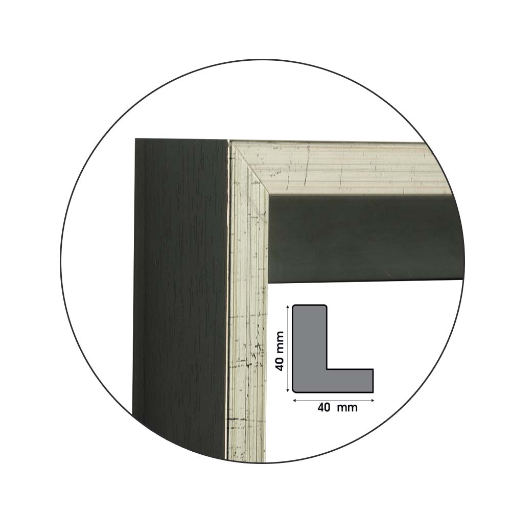 Рамка Silver Black | 4.0см