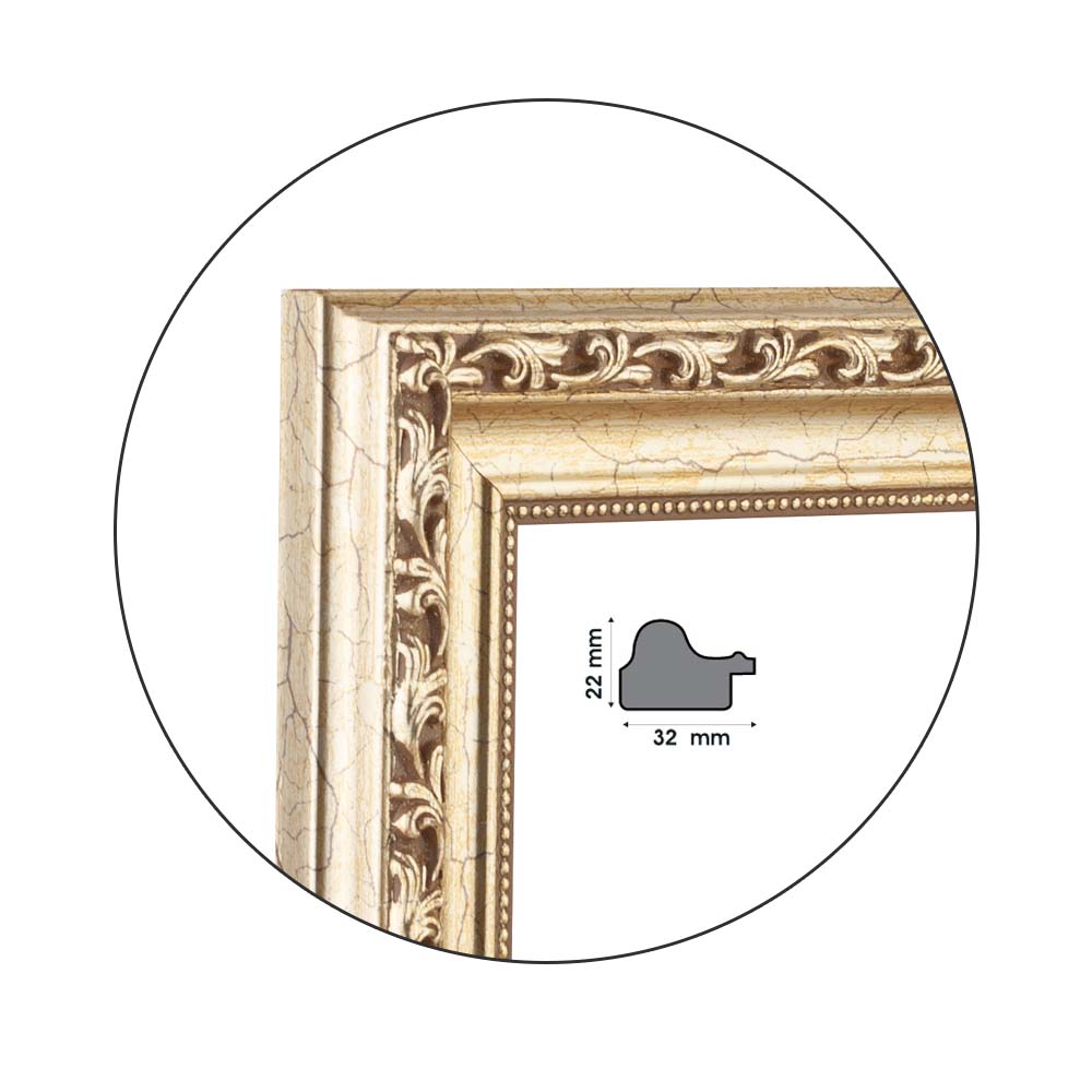 Рамка Barocco Silver | 3.2см