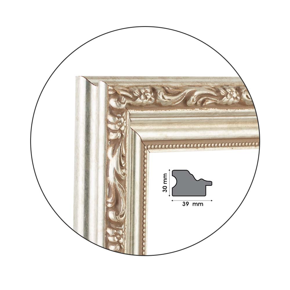 Рамка Barocco Silver | 3.9см