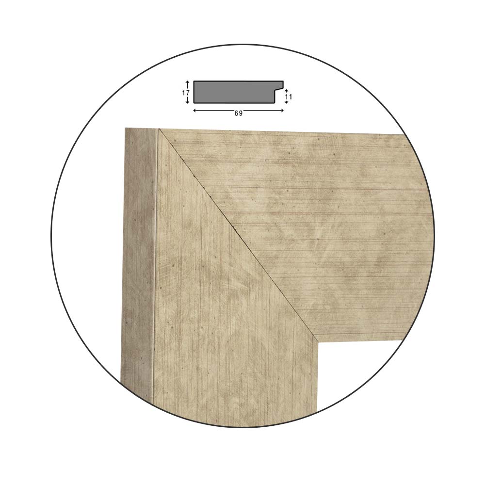 Рамка Flat Silver | 6.9см
