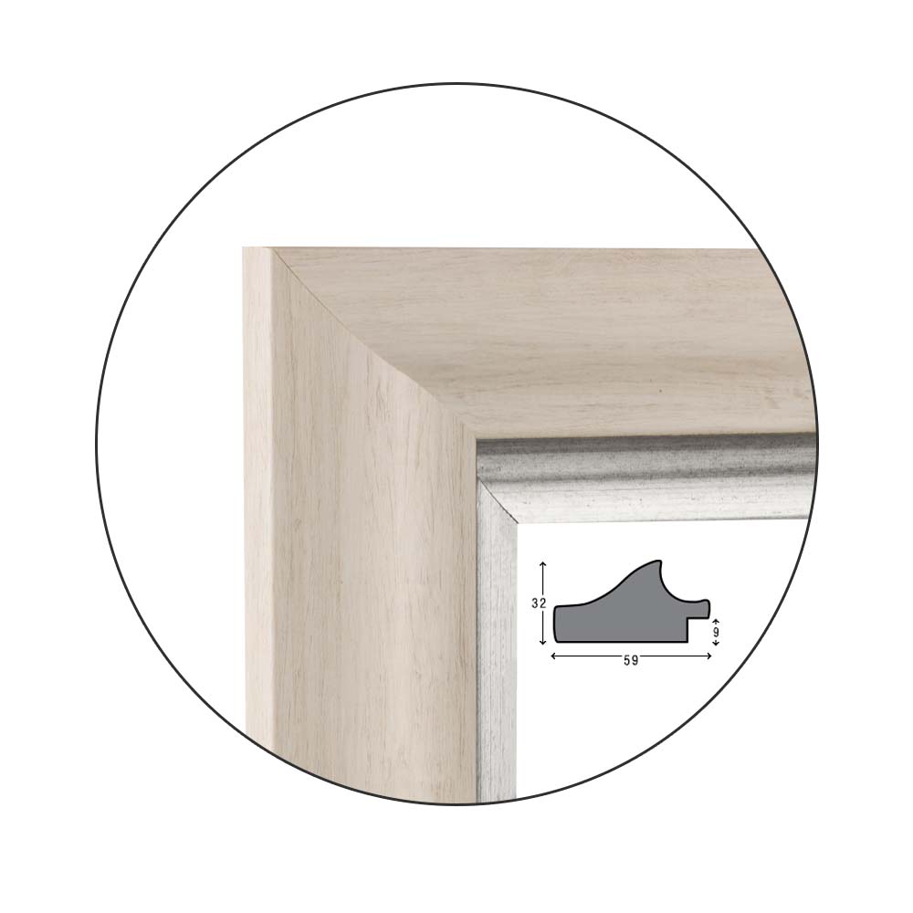 Рамка White & Silver | 5.9см