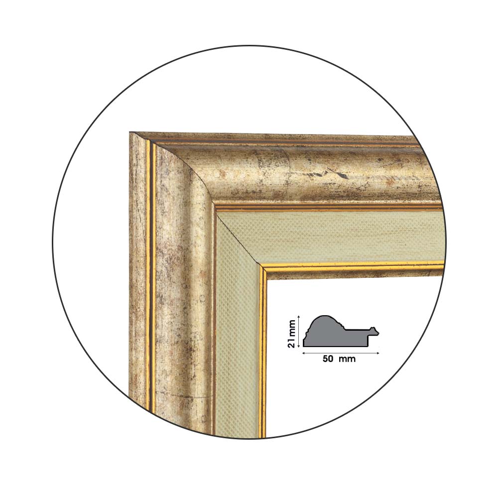 Рамка Crema Plateado | 5.0см